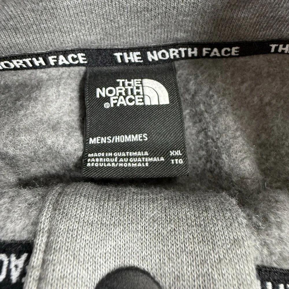 The North Face Mens 1/4 Snap Button Fleece Pullover Heather Gray Size XXL